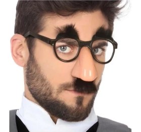 Resim Eğlenceli Kılık Değiştirme Kaş Bıyık Mizah Gözlüğü 9X13 cm 