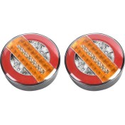 Resim 2x 4 Inç Römork Dinamik Kuyruk Işığı 24V LED Kamyon Fren Lambası LED Yuvarlak Su Hamburger Arabalar, Tekneler, Karavanlar Için (Yurt Dışından) 