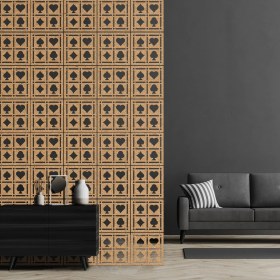 Resim Makta ® Perde Paravan | Lazer Kesim Ahşap Sarkıt Seperatör, 4'lü Panel Levha Seti 