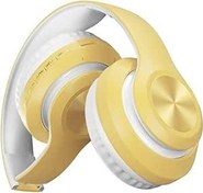 Resim POLYGOLD P68 Bluetooth Kulaklık Kablosuz Stereo Kulaklık Macaron Kulaklık Renkli-sarı 