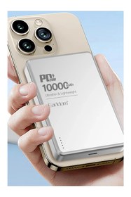 Resim Earldom PD54 10.000 Mah 15W Kablosuz Şarj ve 20W Type-C Çıkışlı Pd Hızlı Şarj Powerbank - Gümüş 