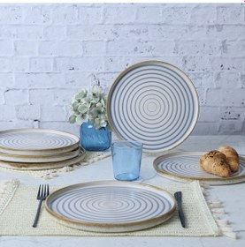 Resim Keramika Ocean Breeze Skackable Servis Tabağı 27 Cm 6 Adet 21733 