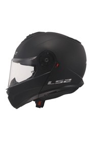 Resim LS2 Strobe 2 Mat Siyah Çene Açılır Motosiklet Kaskı 