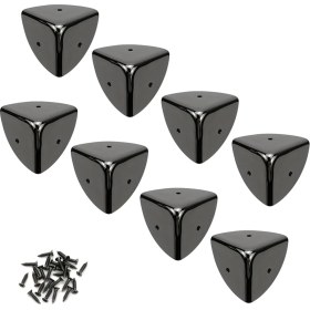 Resim Seeppitous Demir Köşe Koruyucular Siyah Dekor Kutusu Kenar Kapağı 39MM/1.53IN Kutu Dolap Kenar Güvenlik Muhafızları 8pcs, Siyah (Yurt Dışından) 