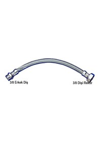 Resim 30 Cm 3/8 3/8 Nipelli Flex Bağlantı Hortumu 
