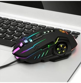 Resim Techbloom Şık Black Oyun Ve Ofis Kullanımı İçin Premium Hisseli Gaming Mouse - 