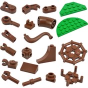 Resim MOC Ağaç Aksesuarları - 6.6cm/2.5" Hafif Yapı Blokları 5473, 4733, 22888, 75937, 98284, 32828, 65473 ile Uyumlu - Çok Renkli Yapı Oyuncakları Aileler ve Yetişkinler için, Yaratıcı Oyun Zamanı, Dayanıklı Yapı 