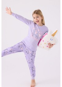 Resim Roly Poly 3477 Princess Kız Çocuk Lila Uzun Kol Pijama Takım Lila 