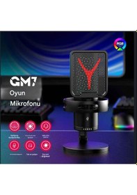 Resim Gm7 Profesyonel Rgb Semi Pro Tak Çalıştır Usb Kablolu Vlog Canlı Yayın Stüdyo Mikrofon 