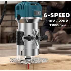 Resim MOONSHOP 600 Watt Profesyonel Formika Traşlama Freze Makinası Ve Uçları 6 Mm Pens 2 Yıl Garantili 
