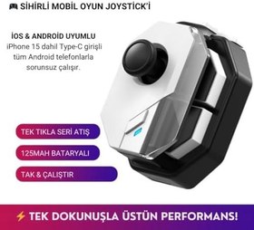 Resim Coofbe Profesyonel Şarjlı Bluetooth Bağlantılı Telefon Joystick Kontrol Gamepad Mobil Oyun Kolu Tetik 