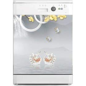 Resim Makinesi Sticker Kaplama Beyaz Eşya Kaplama 3D Kuğu 