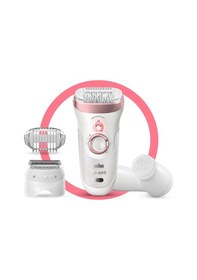 Resim Braun Silk-Epil 9 9855 SensoSmart Kablosuz Islak & Kuru 3'ü 1 Arada Epilatör 