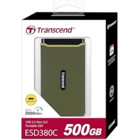 Resim Transcend ESD380C 500 GB USB 3.2 Gen 2x2 Taşınabilir Ssd, 2.000 Mb/s'ye Kadar, Dizüstü Bilgisayar, Pc, Mac, Oyun ve Android Için Sağlam ve Kompakt Harici Sürücü TS500GESD380C 
