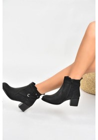 Resim Fox Shoes Siyah Kalın Topuklu Kadın Bot L674155209 