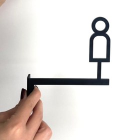 Resim WC Direction Sign - Toilet Sign for Hotel, Café & Restaurant - Men 