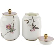 Resim Mikasa Moor P367.816355 Peachy 2'li Kapaklı Kavanoz 10x16cm 