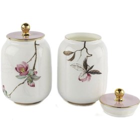 Resim Mikasa Moor P367.816355 Peachy 2'li Kapaklı Kavanoz 10x16cm 