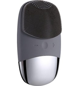 Resim Yapışkan Temizleme Aleti Elektrikli Yüz Yıkama Aleti İthalat Aleti Su Geçirmez Ultrasonik Gözenek Temizleyicizarif Gri 