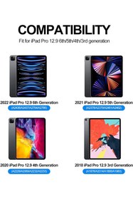 Resim Fogy Ipad Pro 5-6 Nesil 12.9 2022 M2 Çip Uyumlu Klavyeli Kılıf 360 Dönebilen Rgb Tuşlu Touchpad 