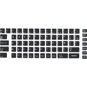 Resim Notebookuzman Fransızca Azerty Klavye Sticker Siyah Renk Notebook Ve Pc Uyumlu 