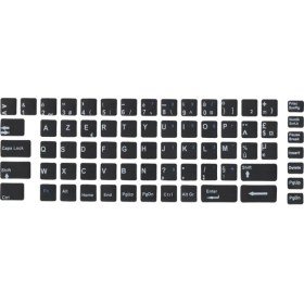 Resim Notebookuzman Fransızca Azerty Klavye Sticker Siyah Renk Notebook Ve Pc Uyumlu 