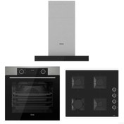 Resim Ferre Fryart Siyah Set ( D100 T Tipi Siyah Davlumbaz-SS205 Siyah Ocak- XE63MI Fryart İnox Fırın) 