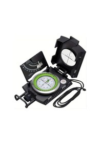 Resim Chuangyinshop Black Multifonksiyonel Aydınlatmalı Kadran Su Geçirmez Anti Fog Askeri Pusula Kamp Yürüyüş 