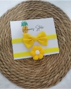 Resim Kız Bebek Fiyonk Bandana Ve Papatya Bandana Seti 