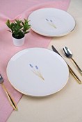 Resim Tabak Evi Porselen Natura Lavanta Altın Yaldız Pasta Tabağı 20.5 CM 2'li 