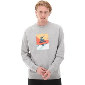 Resim Esqudo Sweatshırt Prınt Erkek Sweatshirt Gri 