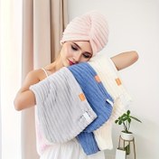 Resim Süper Emici Örme Kumaş Saç Havlu Sarma - Modern Geometrik Polyester Karışımı, Hızlı Kuruyan, Yetişkinler İçin Yumuşak Banyo Baş Havlusu, Uzay Temalı, Dökülme Yapmayan, Tüm Mevsimler İçin - 280gsm 