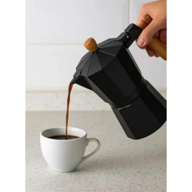 Resim Artopio Siyah Moka Pot 3 Cup (150 Ml) Kahve Hediye Seti | Özel Filtre Kahve ve 2'li Fincan Konsept Kutu 