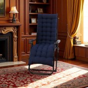 Resim Katlanabilir Kalın Yastıklı Sandalye - Yüksek Yoğunluklu Polyester, Tüm Mevsimler İçin Ev, Ofis, Kamp için Konfor - Modern Tarz, Elde Yıkanabilir, Sandalye, Ev Rahatlatıcı, Lüks Hissi, Dayanıklı Kumaş 