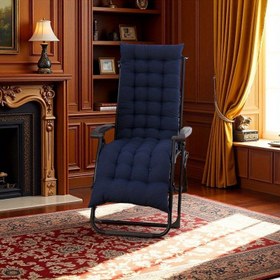 Resim Katlanabilir Kalın Yastıklı Sandalye - Yüksek Yoğunluklu Polyester, Tüm Mevsimler İçin Ev, Ofis, Kamp için Konfor - Modern Tarz, Elde Yıkanabilir, Sandalye, Ev Rahatlatıcı, Lüks Hissi, Dayanıklı Kumaş 