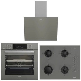Resim Arçelik AFC 361 G Fibona - ADE 606-2 G - OCD T 651 EG Gri Cam Ankastre Set 
