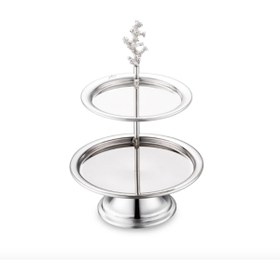 Resim MIARIK DESIGN & DEKORASYON Jumbo Poseidon XXV İki Katlı Mercan Etajer 