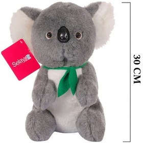 Resim Sevimli Koala Peluş Oyuncak Uyku Arkadaşı 30 Cm Gri 