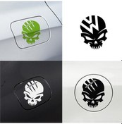 Resim Sones A-047 Şeytan Pençe Kafatası Kafa Araba Vücut Dekorasyon Çıkartma Yansıtıcı Gümüş Beyaz 