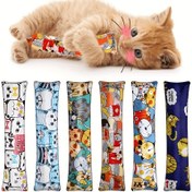 Resim Kedi Otu Çiğneme Oyuncakları ile Peluş Yastık - Kedi Arkadaşınızı Eğlendirin ve Yatıştırın. 