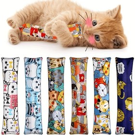 Resim Kedi Otu Çiğneme Oyuncakları ile Peluş Yastık - Kedi Arkadaşınızı Eğlendirin ve Yatıştırın. 