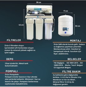 Resim 8 Lt. 5 Aşamalı Açık Kasa Pompalı Su Arıtma Cihazı 