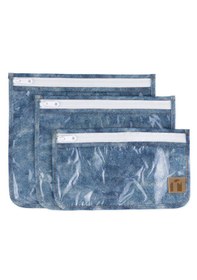 Resim Bumkins Şeffaf Seyahat Çantası - Crushed Denim Mavi 