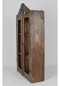 Resim Eskitme Ahşap Ecza Dolabı 40x69x12 Cm. Siyah 