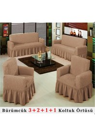 Resim StarMall Bürümcük Koltuk Örtüsü, Berjer, Çekyat Kılıfı 3211 Takım Kako 