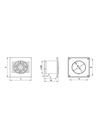 Resim Bosch F1100 W 100 Mini Duvar Tipi Aksiyal Fan 