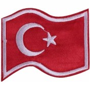 Resim Aplike Ütü İle Yapışan Türk Bayrağı Dalgalı Arma 5x4 cm 