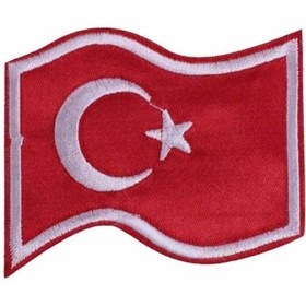 Resim Aplike Ütü İle Yapışan Türk Bayrağı Dalgalı Arma 5x4 cm 