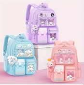 Resim Cloudstore Cinnamoroll Ve Kuromi Violet Sırt Çantası Geniş Okul Çantası Ayarlı Askı Kaliteli Menekşe 