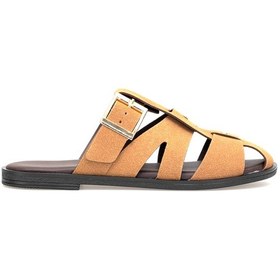 Resim Elit Btss03 Kadın Düz Terlik Camel Camel 